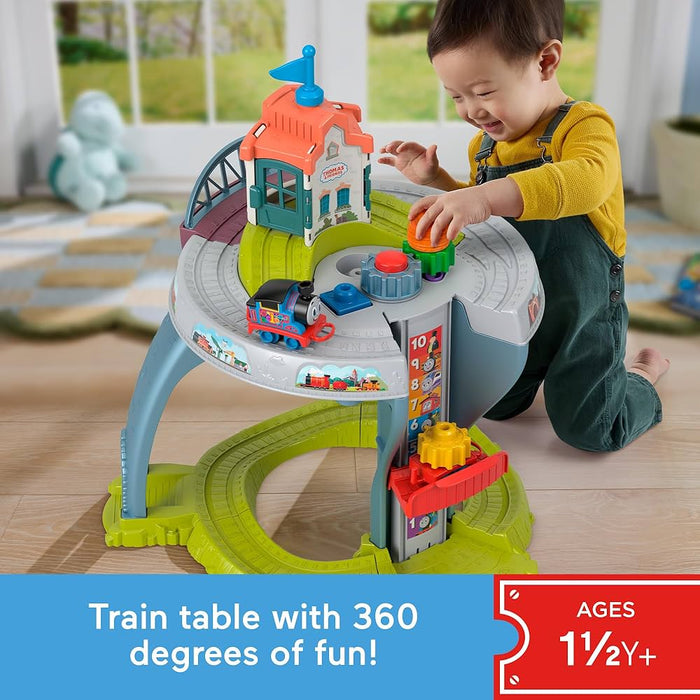 Măsuță de activități cu șine Mattel Thomas & Friends, My First Train Table, 2 niveluri, 1+ ani