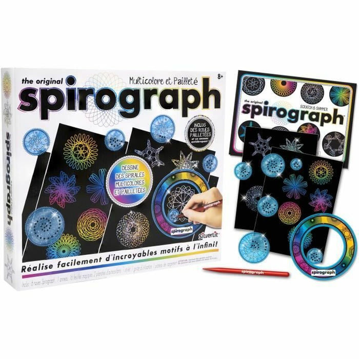 Set pentru desen Spirograph Silverlit Negru