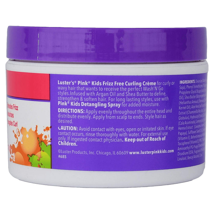 Cremă pentru bucle, Luster's Pink Kids Frizz Free, 8 Ounce, cu ulei de argan