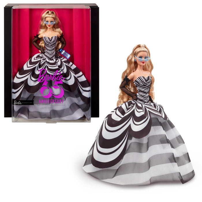 Păpușă Mattel Barbie, ediția aniversară de 65 de ani, blondă
