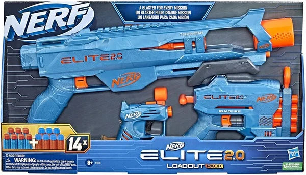 Set de blastere Hasbro Nerf Elite 2.0 Loadout Pack, 3 blastere, 14 proiectile, 8+ ani
