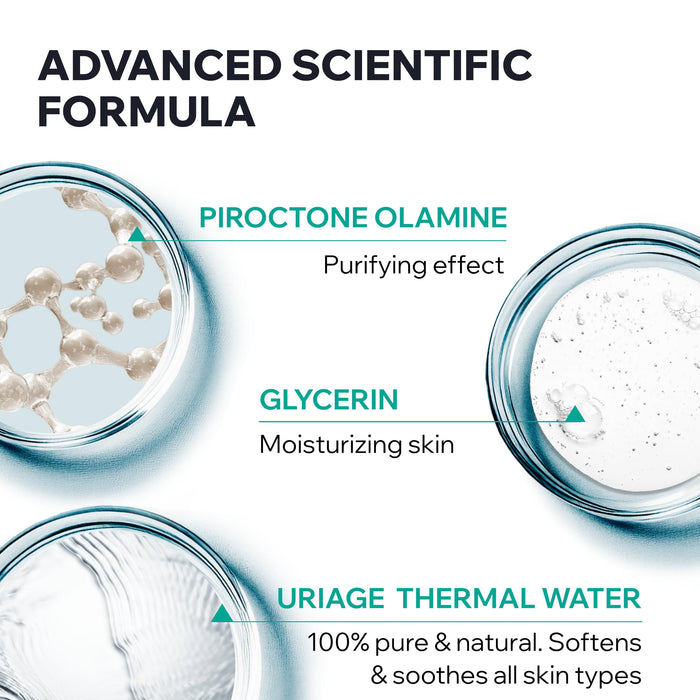 Gel de curățare față și corp Uriage Hyseac Imperfections, pentru ten mixt/gras, fără săpun