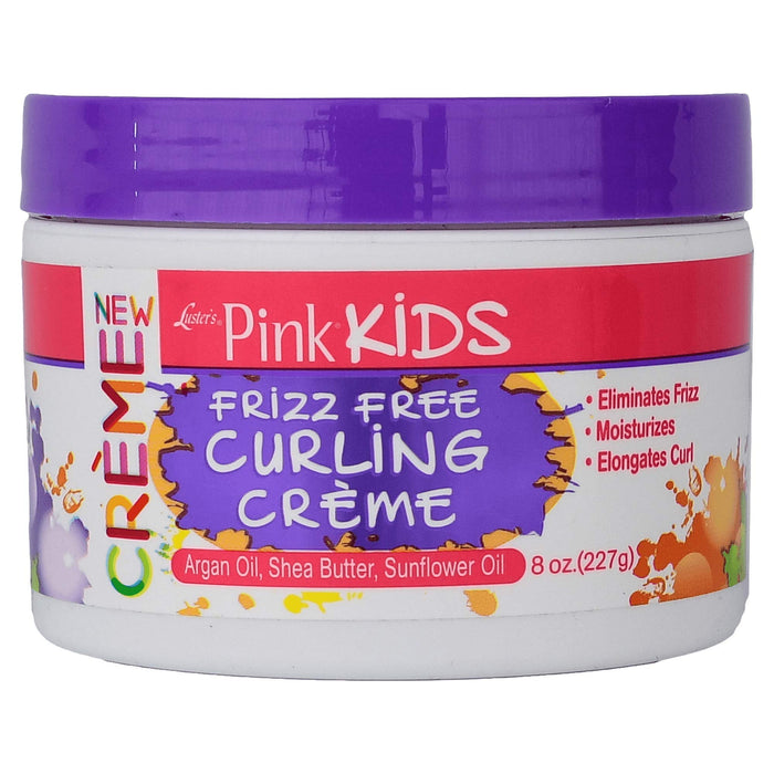 Cremă pentru bucle, Luster's Pink Kids Frizz Free, 8 Ounce, cu ulei de argan