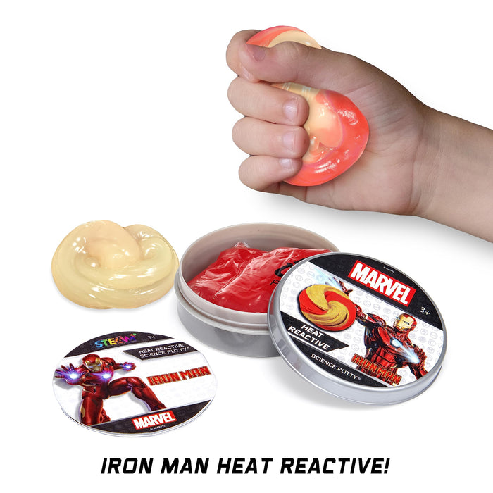 Plastilină inteligentă Wow Stuff Marvel Hero Science Putty, set de 4 cutii, 3+ ani