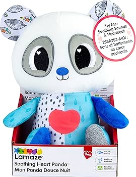 Jucărie de pluș interactivă Tomy Lamaze Soothing Heart Panda, 26 cm, 9+ luni