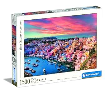 Puzzle Clementoni, colecția Compact, Picturesque Procida Island, 1500 de piese