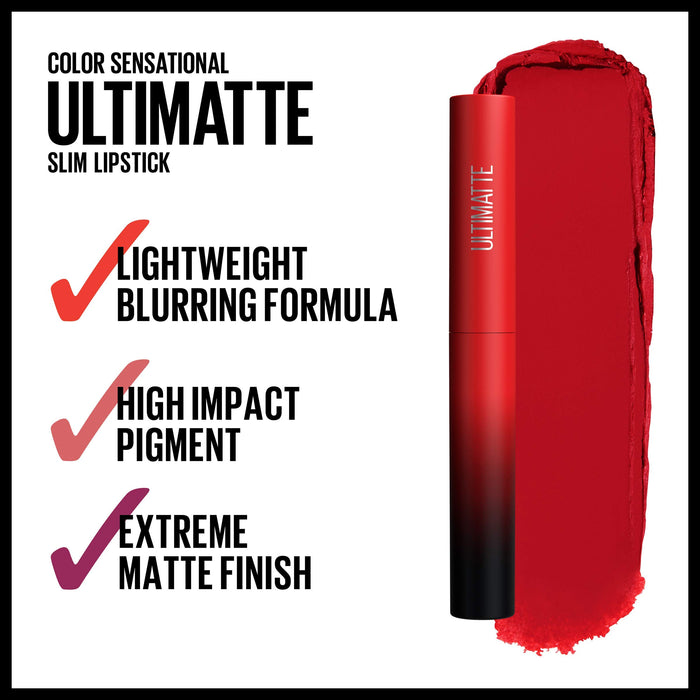 Ruj mat, Maybelline, Color Sensational Ultimatte, Ruby Red