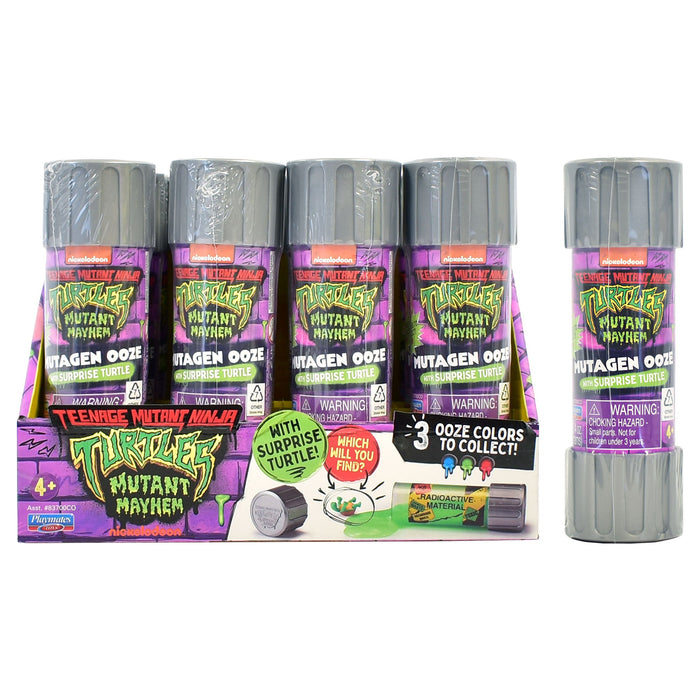 Slime Playmates TMNT Mutagen Ooze, cu figurină Turtle surpriză, 4+ ani