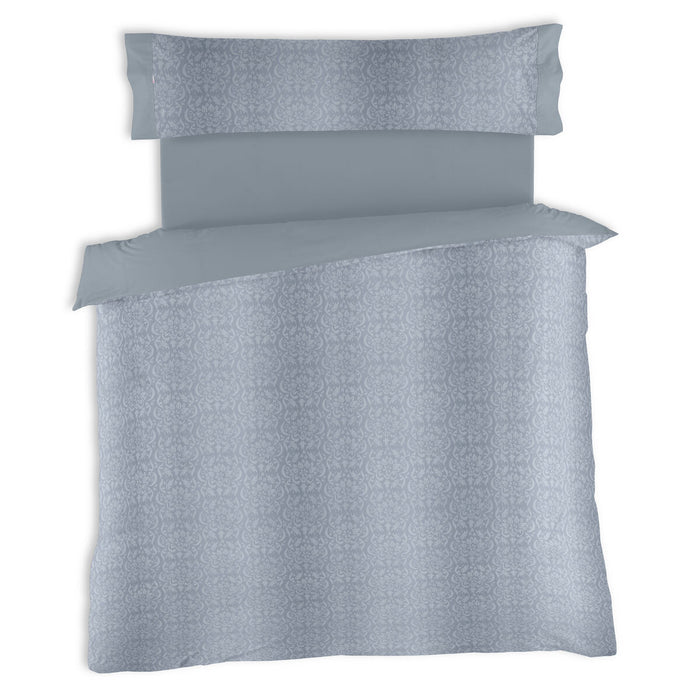Set husă de pătură Alexandra House Living Tena Gri Oțel Pat 105 3 Piese