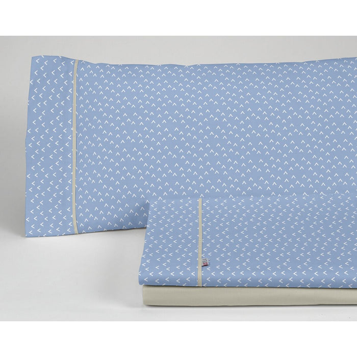 Set de foi Alexandra House Living Estelia Albastru Pat 160 4 Piese