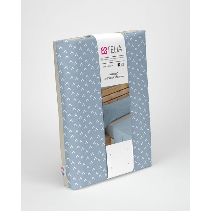 Set de foi Alexandra House Living Estelia Albastru Pat 160 4 Piese