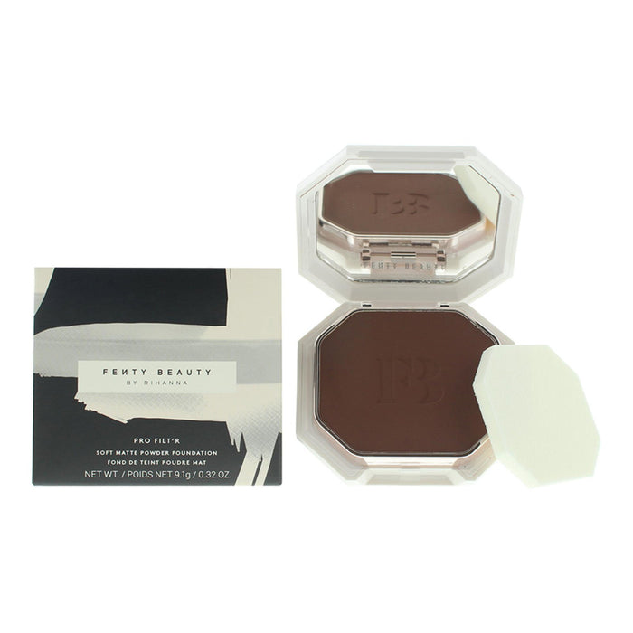 Fond de ten compact Fenty Beauty Pro Filt'r, pudră cu efect mat, nuanța 495 Deep, 9 g
