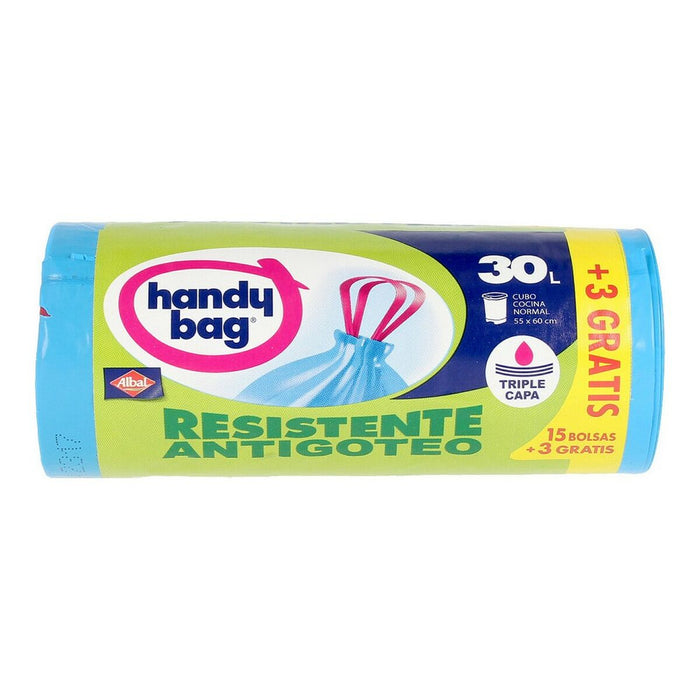 Saci de gunoi Handy Bag Albal Rezistent/ă Antipicurare 30 L (18 uds)