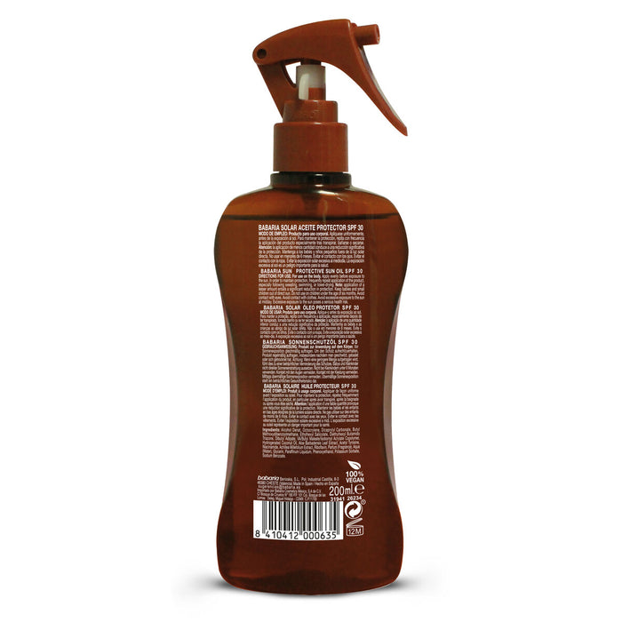 Ulei de corp, Babaria, Ulei protector, 200 ml, SPF 30