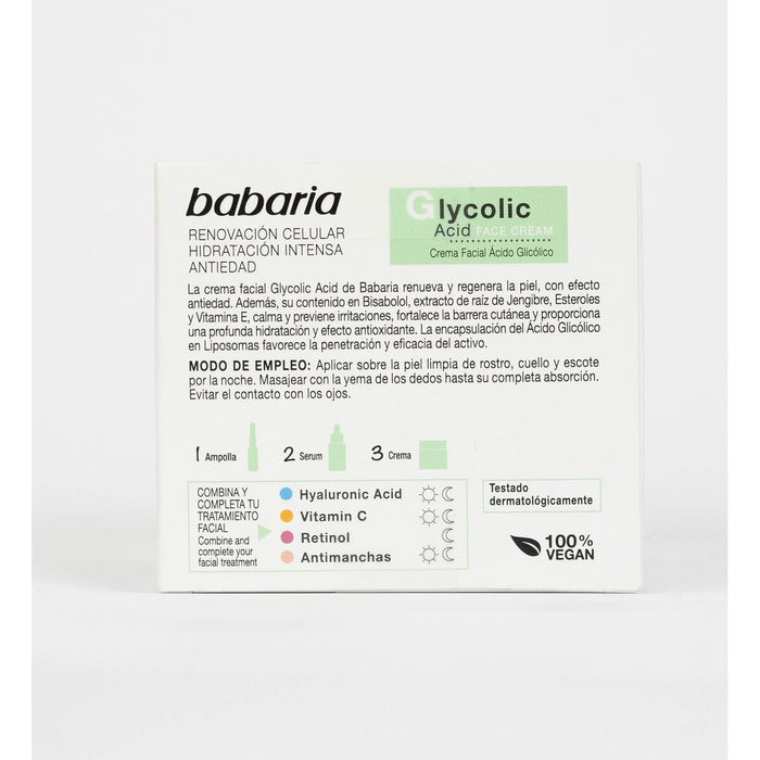 Cremă Regeneratoare Babaria Glycolic Acid Acid glicolic 50 ml