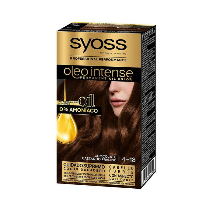 Vopsea Permanentă   Syoss Olio Intense Fără amoniac Nº 4,18 Ciocolată