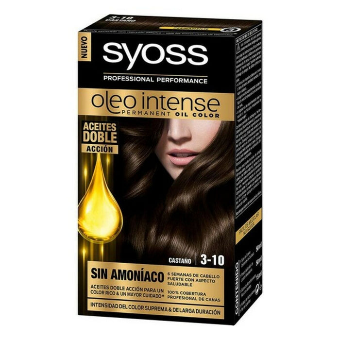 Vopsea Permanentă   Syoss Olio Intense Fără amoniac Nº 3,10 Castaniu