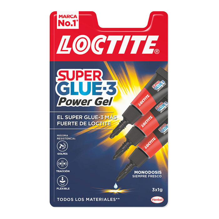 Adeziv instantaneu Loctite Super Glue-3 Power Gel Mini Trio 3 Unități (1 g)