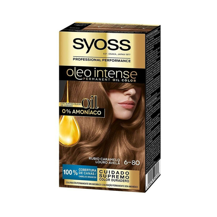 Vopsea Permanentă   Syoss Olio Intense Fără amoniac Nº 6,80 Blond Caramel