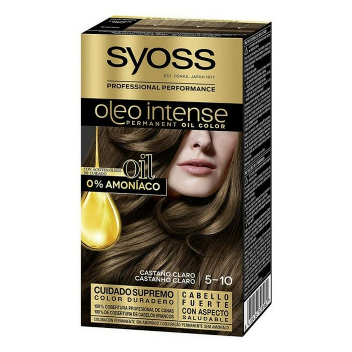 Vopsea Permanentă   Syoss Olio Intense Fără amoniac Nº 5,10 Castaniu Deschis