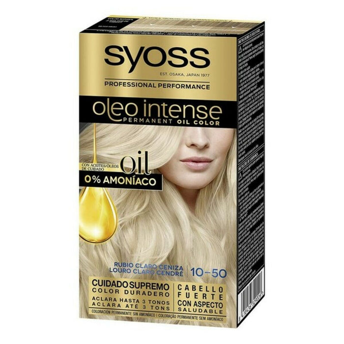 Vopsea Permanentă   Syoss Olio Intense Fără amoniac Nº 10,50 Švelni pelenų blondinė