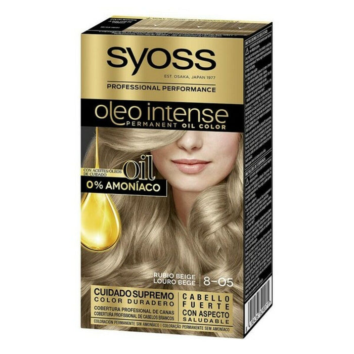 Vopsea Permanentă   Syoss Olio Intense Fără amoniac Nº 8,05 Blond Bej