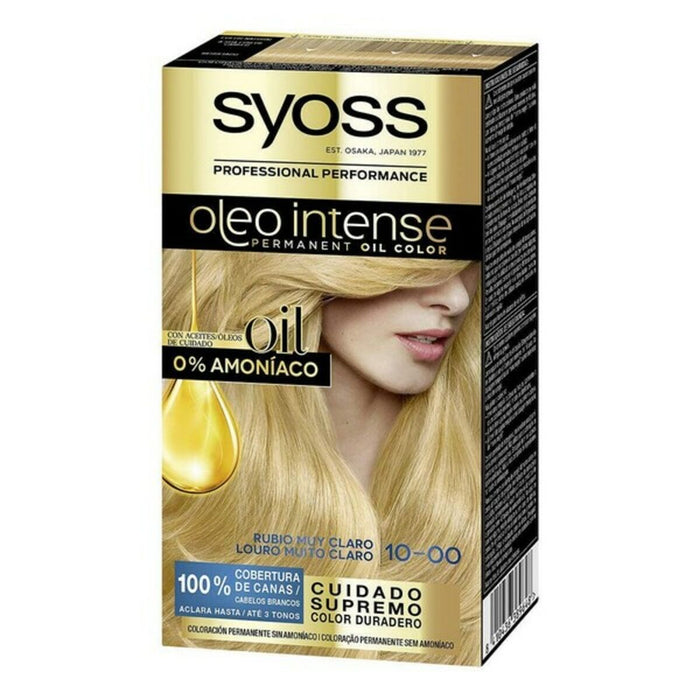 Vopsea Permanentă   Syoss Olio Intense Fără amoniac Nº 10,00 Blond Extraclar