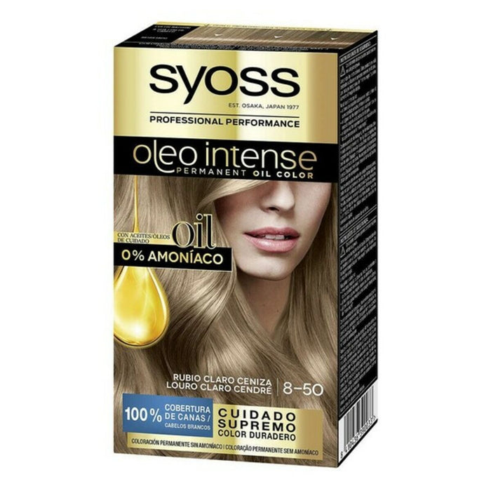 Vopsea Permanentă   Syoss Olio Intense Fără amoniac Nº 8,50 Švelni pelenų blondinė