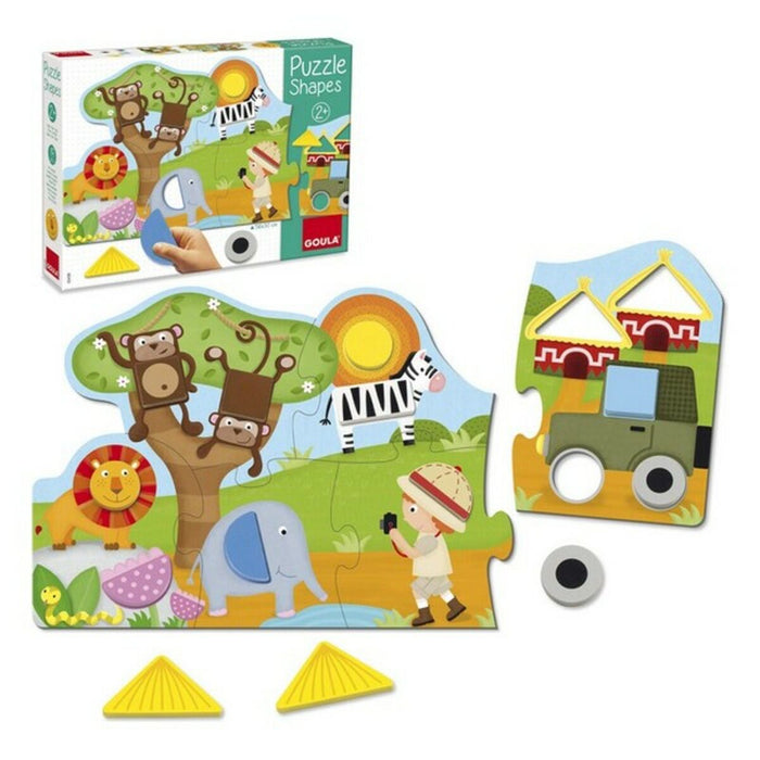 Puzzle pentru Copii din Lemn Goula Goula Safari Lemn (19 pcs)