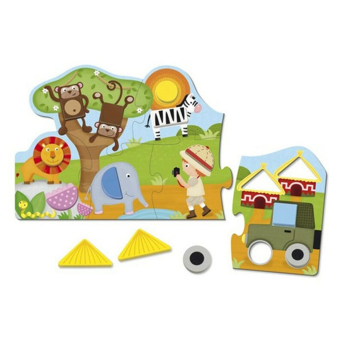 Puzzle pentru Copii din Lemn Goula Goula Safari Lemn (19 pcs)