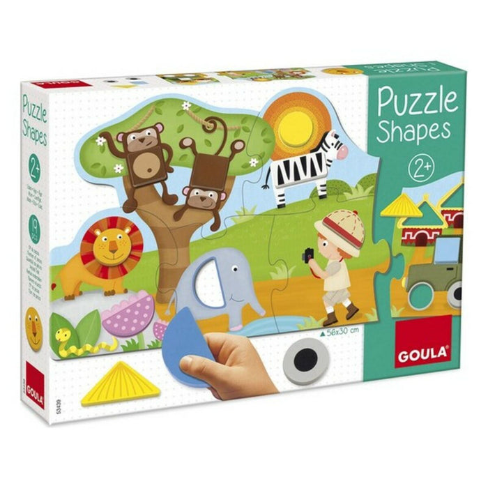 Puzzle pentru Copii din Lemn Goula Goula Safari Lemn (19 pcs)