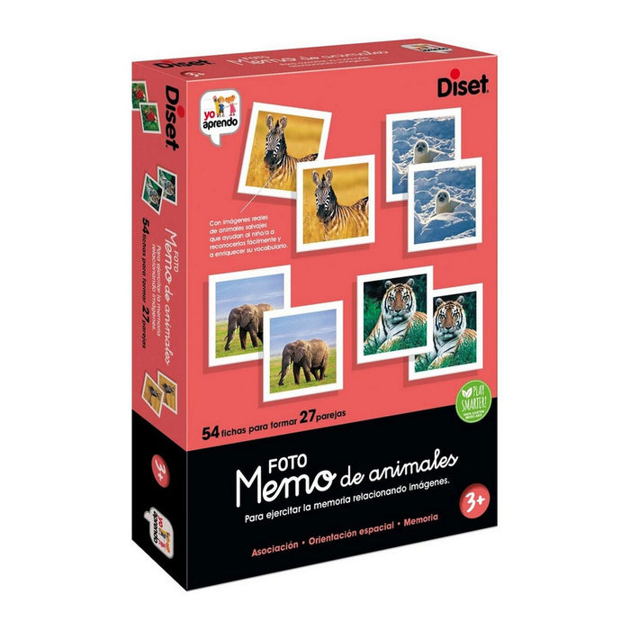 Joc Educativ Diset Memo Photo Animales 54 Piese