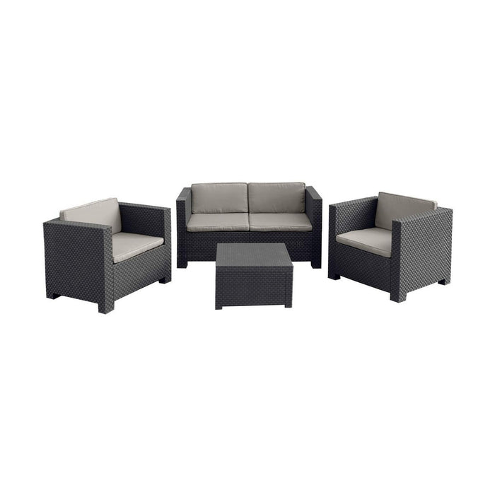 Mobilier de grădină SP Berner Diva Tropea Antracit Gri închis (4 Piese)