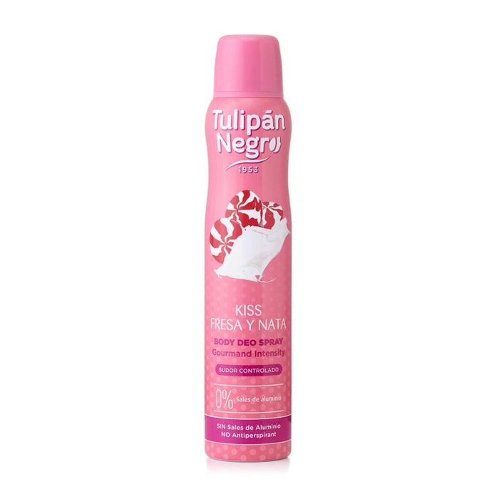 Deodorant Spray Tulipán Negro Kiss Fresa y Nata 200 ml