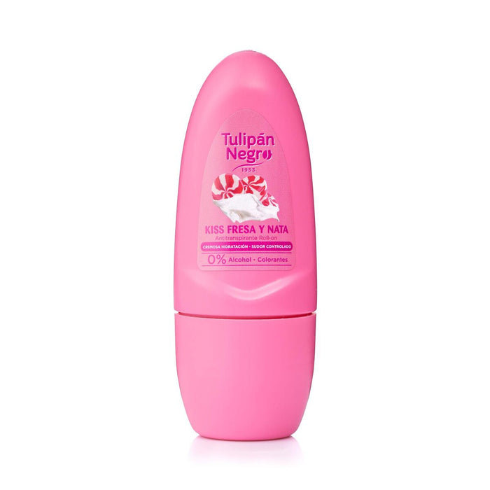Deodorant Roll-On Tulipán Negro Kiss Fresa y Nata 50 ml