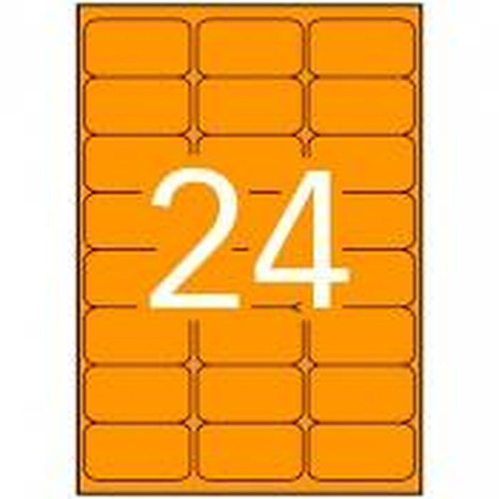 Etichete pentru Imprimantă Apli Portocaliu 64 x 33,9 mm