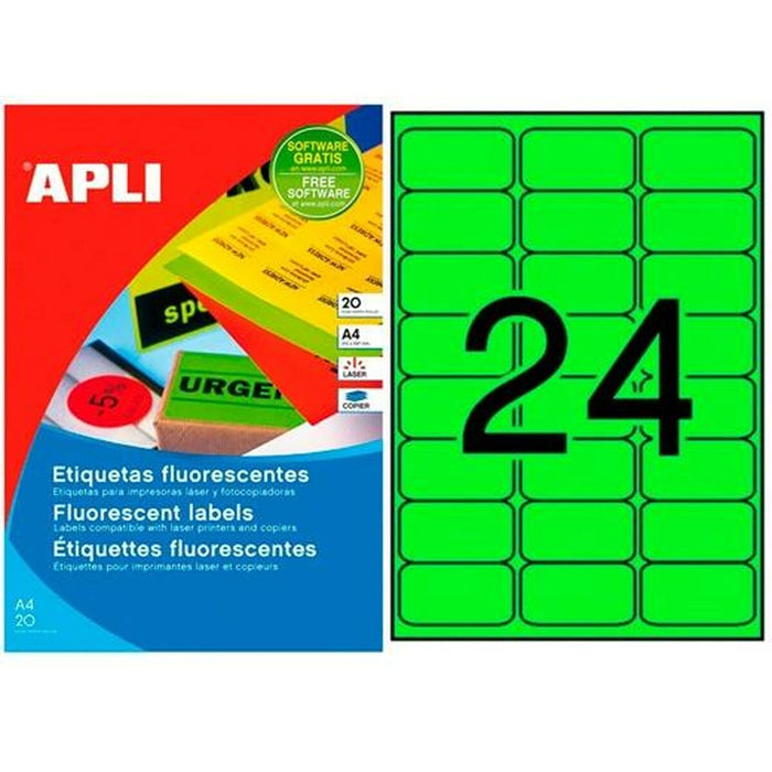 Etichete pentru Imprimantă Apli Verde 64 x 33,9 mm