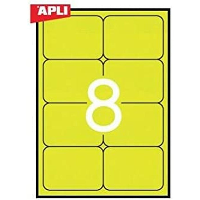 Etichete pentru Imprimantă Apli Galben 99,1 x 67,7 mm
