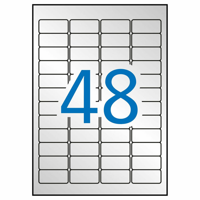 Etichete autoadezive Apli Metalizat Argintiu 45,7 x 21,2 mm