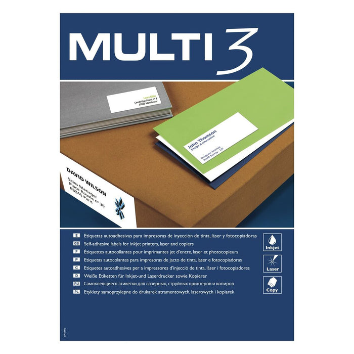 Etichete autoadezive MULTI 3 500 Frunze 70 x 42,4 mm Alb
