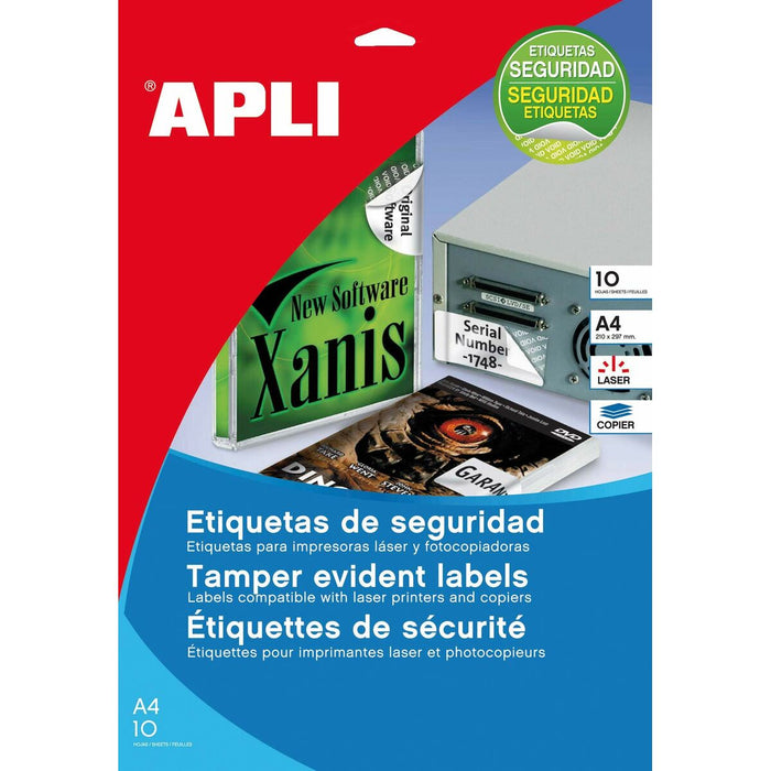 Etichete autoadezive Apli 20 Frunze Alb 10 Frunze 45,7 x 21,2 mm