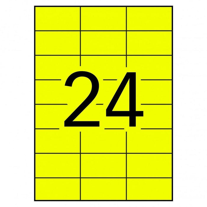 Etichete autoadezive Apli 100 Frunze Fluor 70 x 37 mm Galben