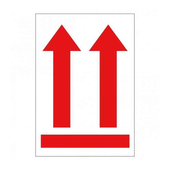 Rolă de Etichete Apli Săgeți Vertical Alb Roșu Carton 90 x 130 mm