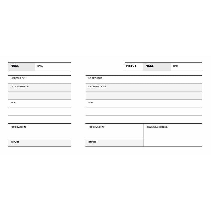 Registru de chitanțe Apli A16 Catalană 1/3 100 Frunze (10 Unități)