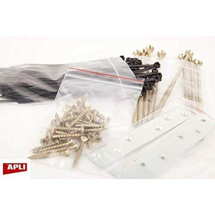 Set de Genți de Depozitare Apli Autoînchidere Plastic 100 Unități Clar 255 x 355 mm