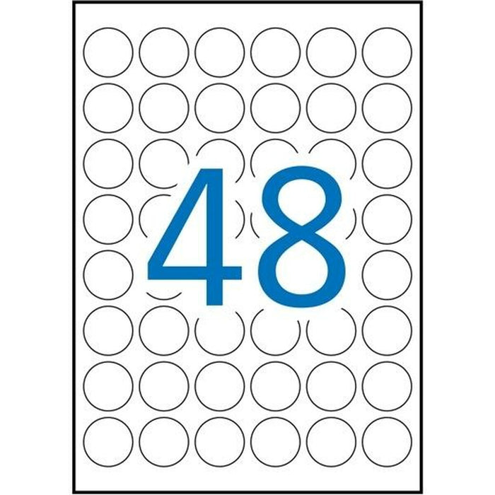 Etichete pentru Imprimantă Apli Circular Ø 30 mm 20 Frunze Alb Rotund 30 mm