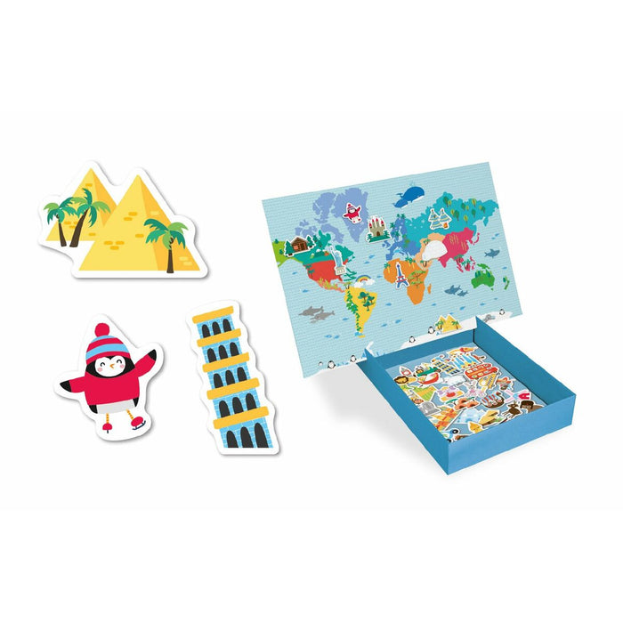Joc Magnetic Apli World Map Multicolor