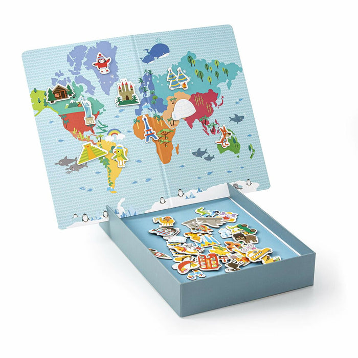 Joc Magnetic Apli World Map Multicolor