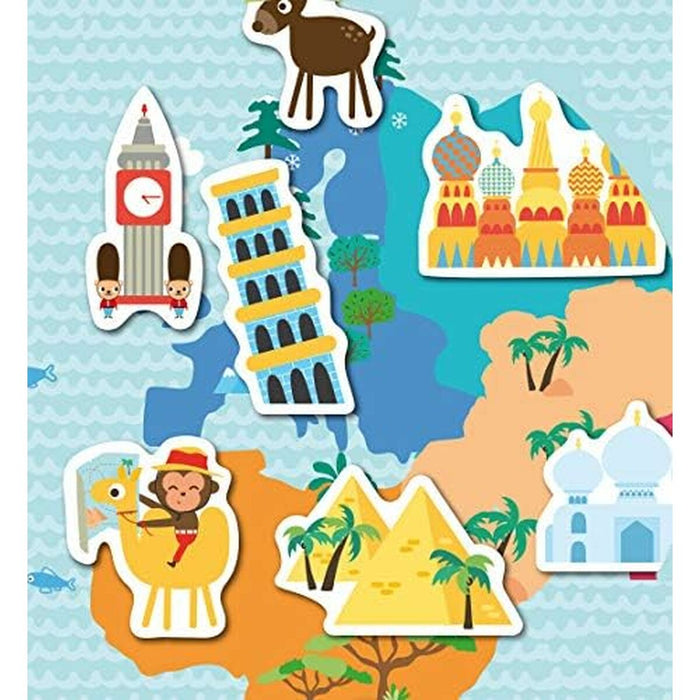 Joc Magnetic Apli World Map Multicolor