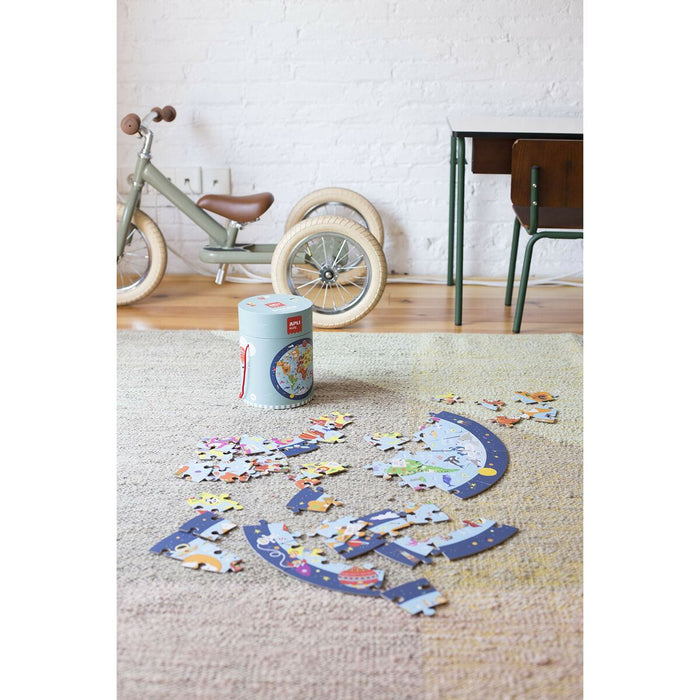 Puzzle Apli World Map Circular 48 Piese 50 cm
